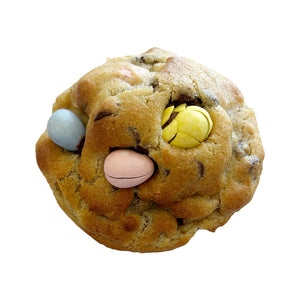 6oz cookie with Cadbury mini eggs